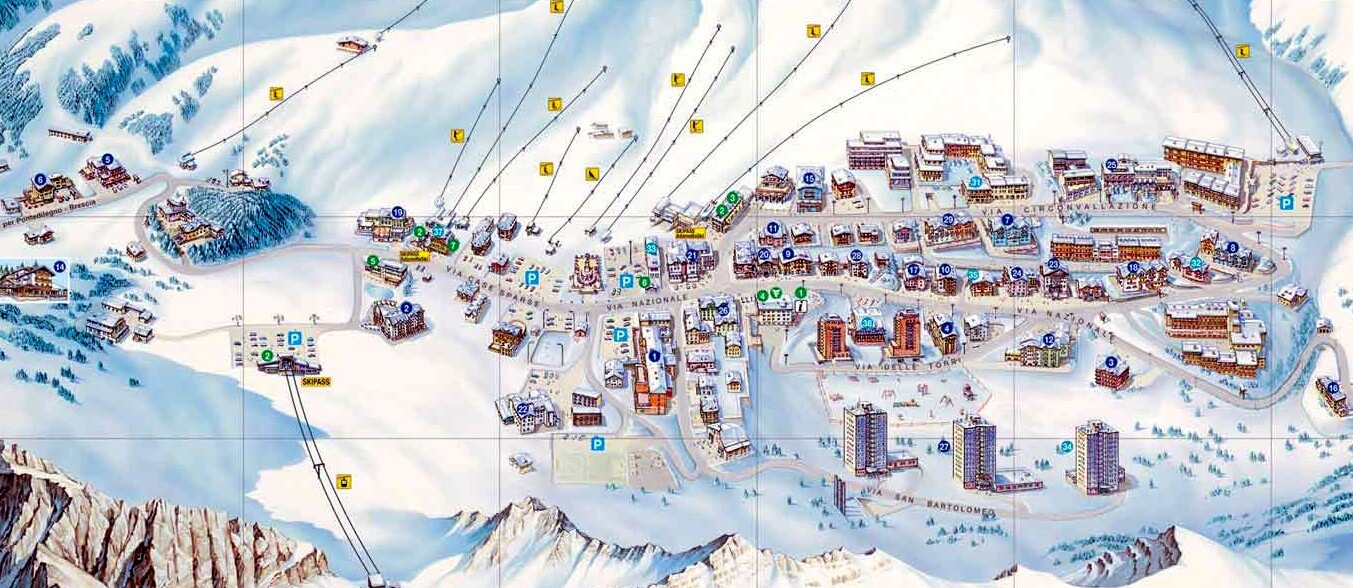 Passo Tonale village map